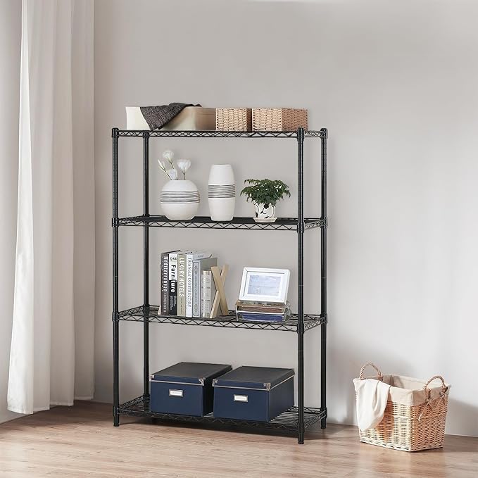 Meet perfect 4-Tier Heavy Duty Wire Shelving Unit, 1000 lbs Total Capacity - Image 2