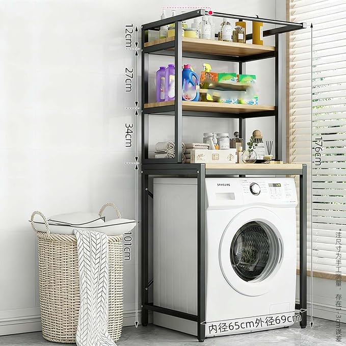 Space-Saving 3-Tier Over Washer and Dryer Storage Shelf, Heavy-Duty Over - Image 8