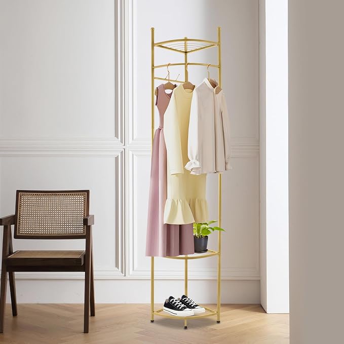 Coat Rack, Corner Clothing Rack, Freestanding Garment Rack - Image 6