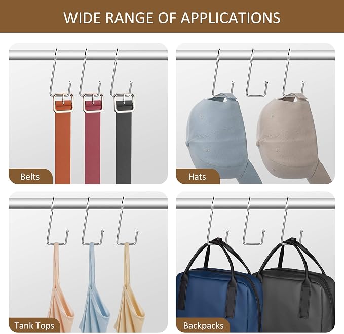 ZEDODIER 15 Pack Purse Hanger Closet, Bag Organizer Purse Hooks - Image 6