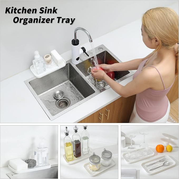 Silicone Kitchen Sink Organizer Tray - Image 3