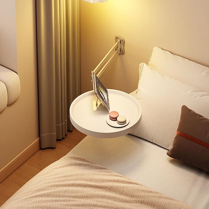 Folding Table Wall Mounted Small Round Tray, Wall Mounted Floating, by Unknown