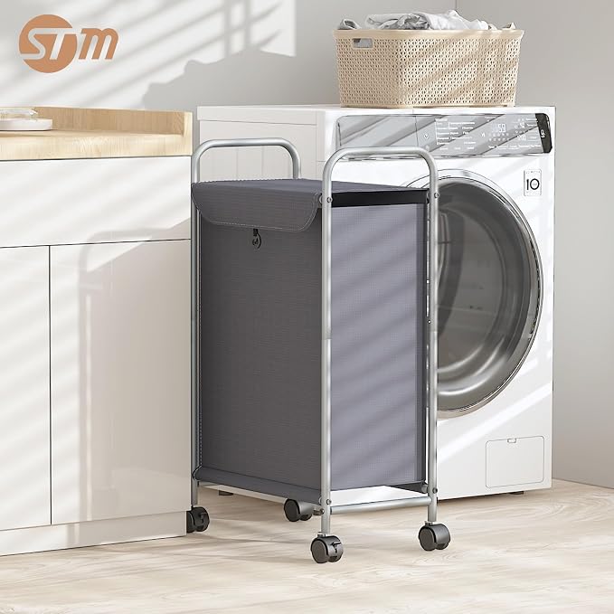 STORAGE MANIAC Rolling Laundry Hamper, Laundry Basket - Image 7