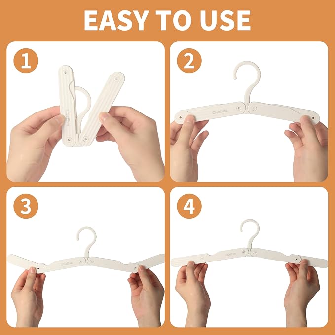 Foldable Travel Hangers 4 Pack Space-Saving ABS - Image 4