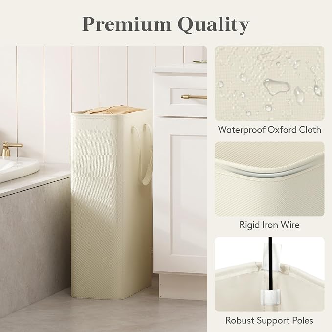 Lifewit 65L Slim Laundry Hamper, Narrow Small Laundry Basket - Image 4