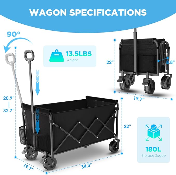 Wagons Carts Foldable, Beach Wagon - Image 4
