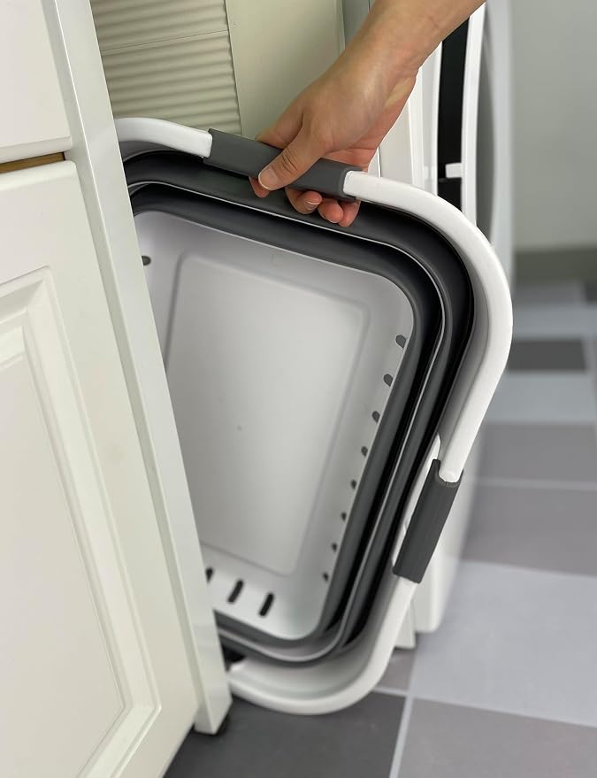 SAMMART 42L Set of 2 Collapsible Plastic Storage Basket - Image 5