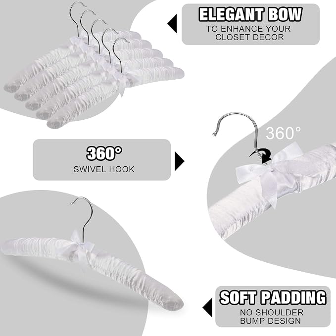 Jetec 24 Pieces Satin Padded Hangers - Image 4