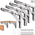 Folding Shelf Brackets 12 inch 4 Pcs Max. Load 220lb by AUTOHJ