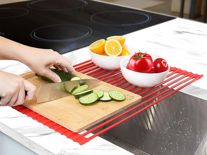 Zulay Kitchen Large Roll Up Dish Drying Rack - Image 3