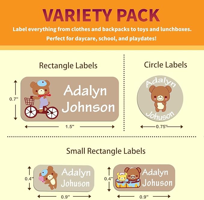 Custom Personalized Name Labels - Image 2