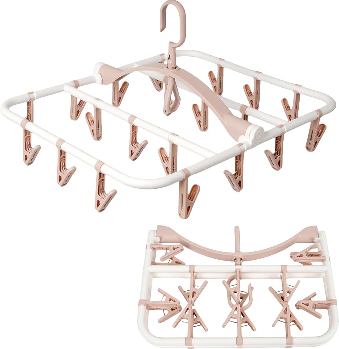 Clothes Drying Racks Foldable Clip Hangers Drip Hanger Plastic by Foshine