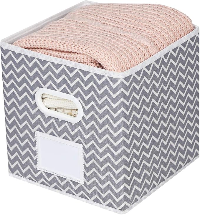 MAX Houser Fabric Cloth Storage Bins, Foldable Storage Cubes Organizer Baskets - Image 3