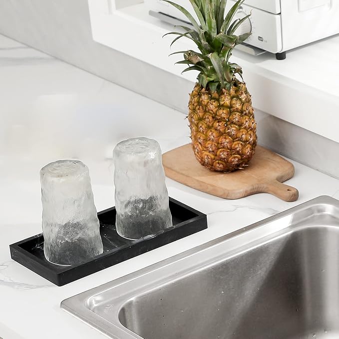 Bathroom Trays for Counter, Slicone Vanity Trays for Bathroom, Rectangle Sponge - Image 7