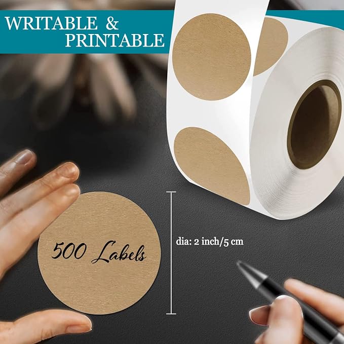 500 Pcs Jar Label Stickers Water Resistant Stickers Labels - Image 2