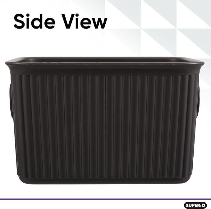 Superio Decorative Plastic Basket Open Home Storage Bins Organizer Baskets - Image 3