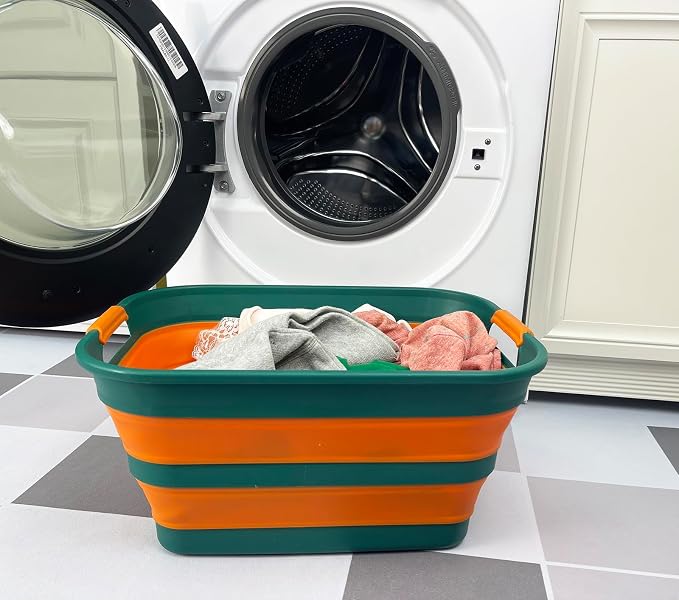 SAMMART Collapsible Plastic Laundry Basket - Image 2