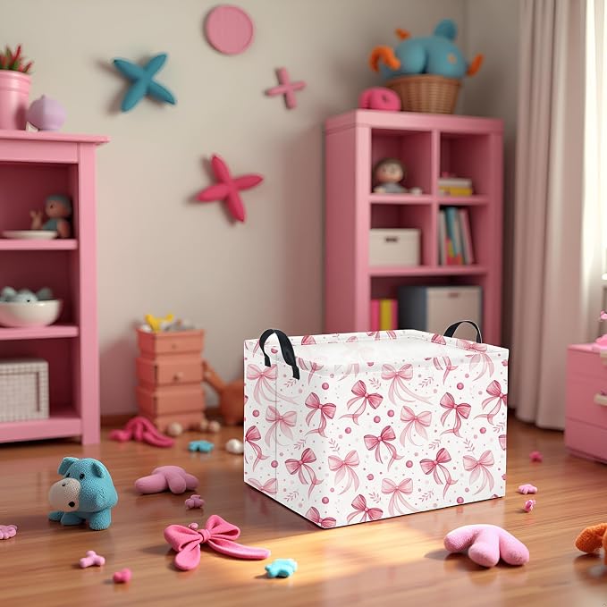 HIYAGON Rectangular Pink Basket - Image 4