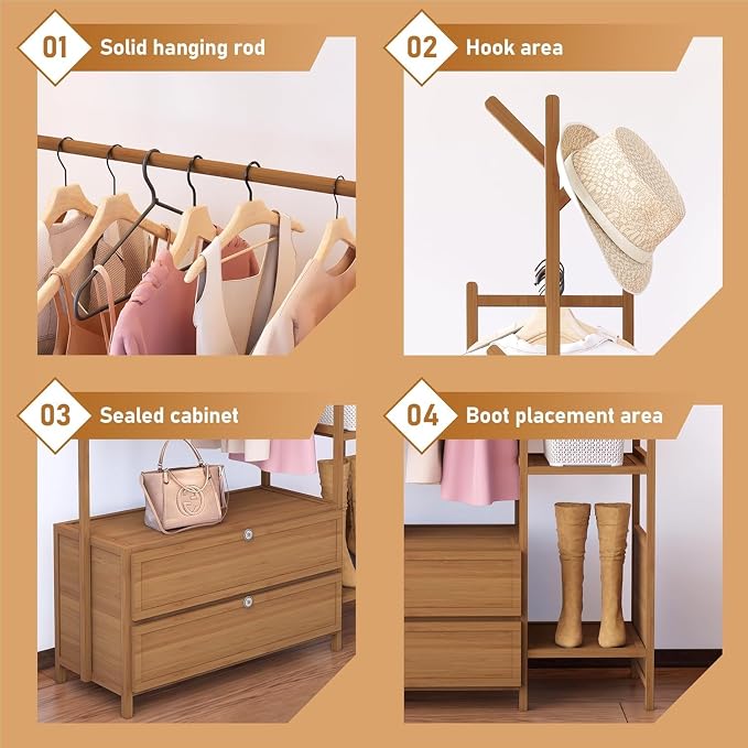Upgraded Hanging Rack Clothing Rack - Image 6