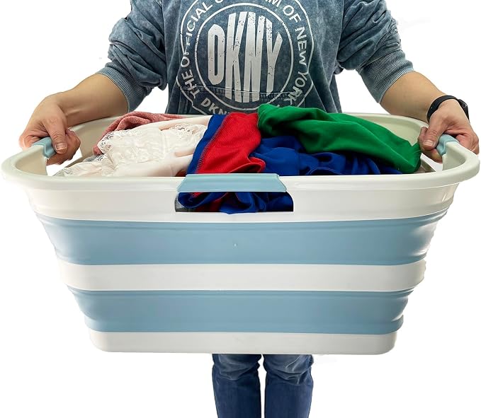 SAMMART 42L Collapsible Plastic Laundry Basket - Image 5