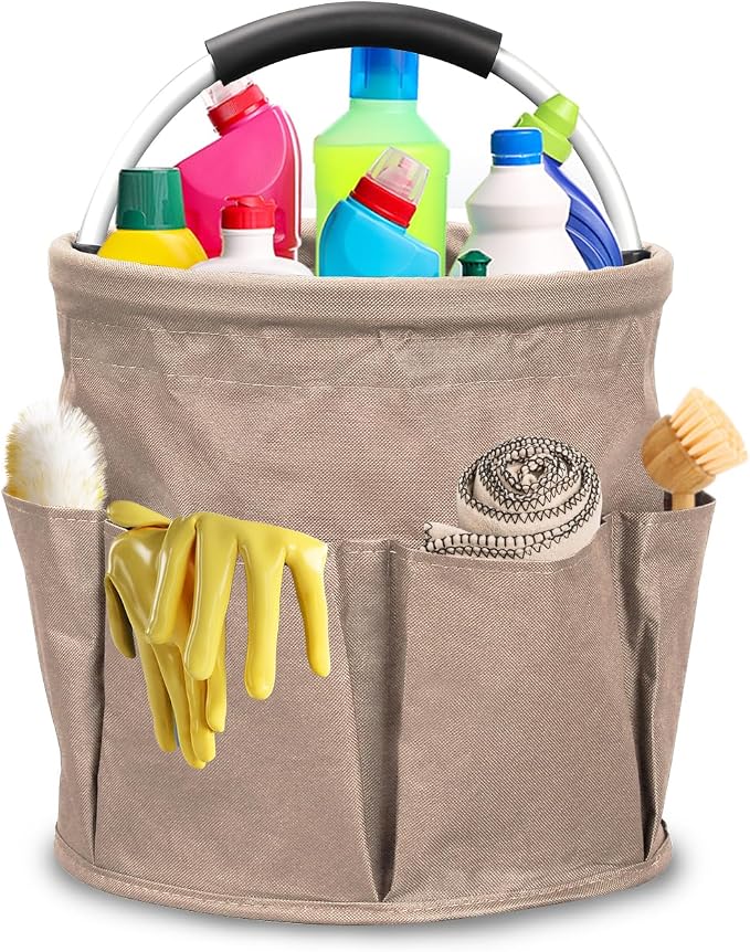 17L Cleaning Caddy with Handle, 4.5 Gallon Cleaning Supply Caddy Foldable by TEFOLA