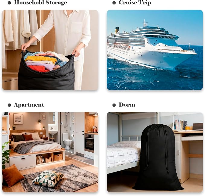 Laundry Bags Extra Large Heavy Duty, Nylon Travel Laundry Bag - Image 7