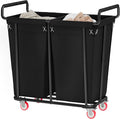 Large laundry hamper with Wheels, 2 Bag 360L Big Rolling Laundry Basket Sorter by Gewudraw