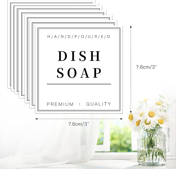 12 PCS Waterproof Glass/Plastic Bottle Labels - Image 2