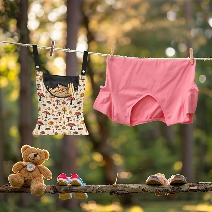 Cute Mushroom Clothespin Bag - Image 4