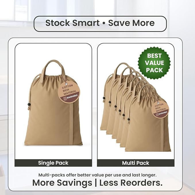 LFH Home Cotton Canvas Large Laundry Bag - Image 9