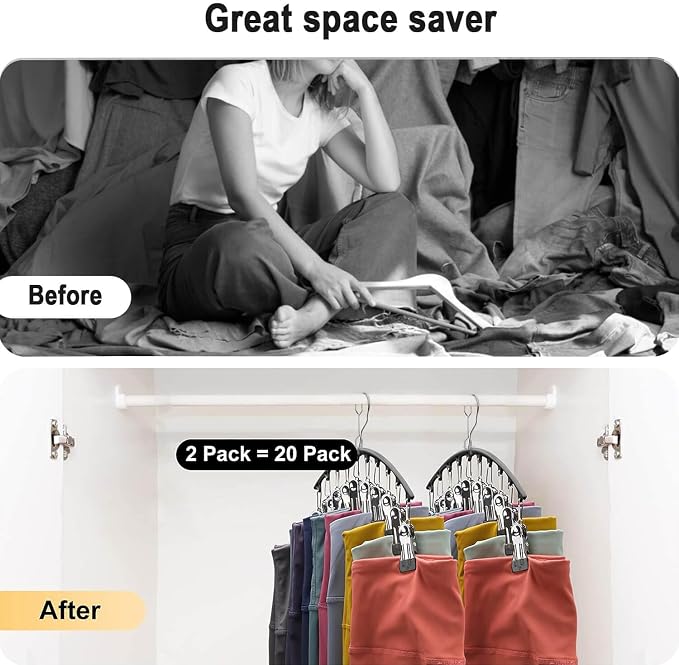 3Pack Legging Organizer for Closet, Upgrade Skirt Pants Hangers - Image 4