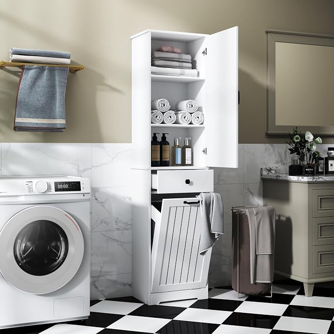 KEIKI 70.87''" Tall Laundry Cabinet, Storage Cabinet - Image 3