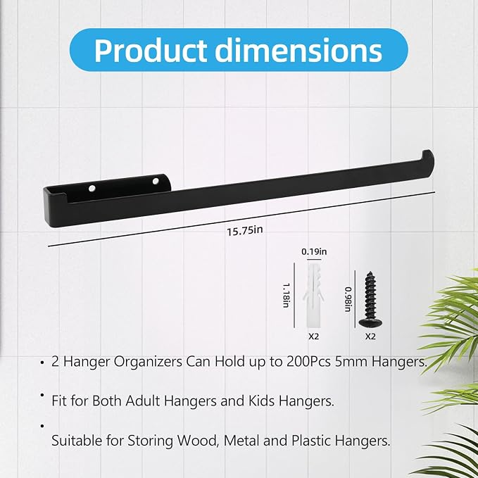 2 Pack Hanger Holder, Hanger Storage Rack - Image 5