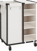 WOWLIVE Laundry Sorter with Wheels 100L Rolling Laundry Hamper with Hanging and by WOWLIVE