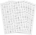 600 Pcs Light Switch Sticker Labels, 40 Designs Transparent Switch ID Stickers by GOMAKERER