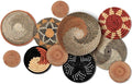 Tatuo 11 Pcs Boho Wall Basket Decor Decorative Bulrush Woven Basket Wall Decor by Tatuo