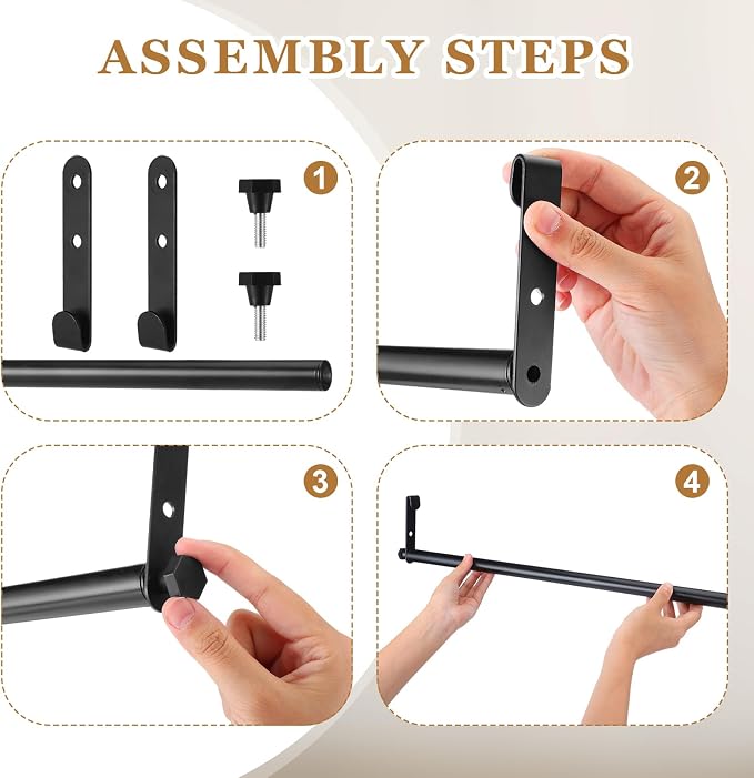2 Pack Wire Shelving Garment Hanger Bar Wire Shelving Accessories Industrial - Image 3