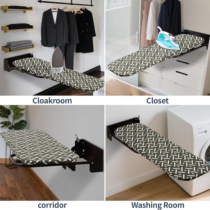 Wall-Mounted Steel Farme Folding Ironing Board - Image 6