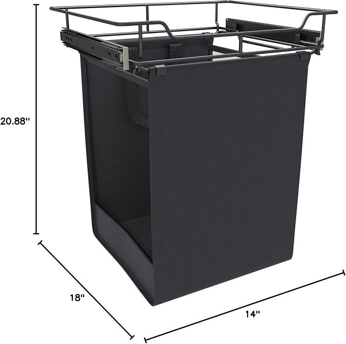 Rev-A-Shelf CSOHSL-18-1 Sidelines 18"W x 21"H Pull Out Laundry Clothes Hamper - Image 5