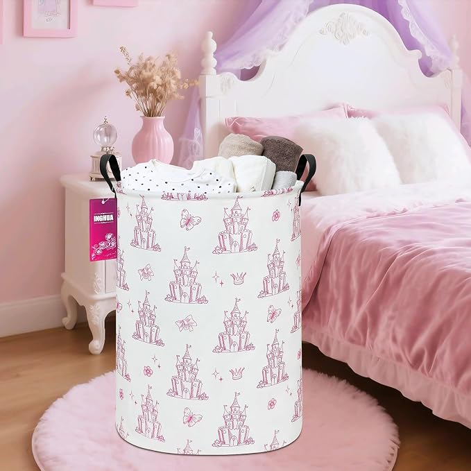 Laundry Hamper Large Canvas Fabric Lightweight Storage Basket/Toy - Image 4