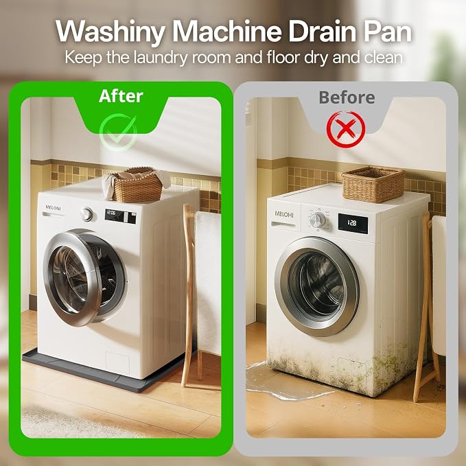 Washing Machine Drain Pan Silicone mat – 26.5x26.5 Inch Non-Slip Waterproof - Image 4