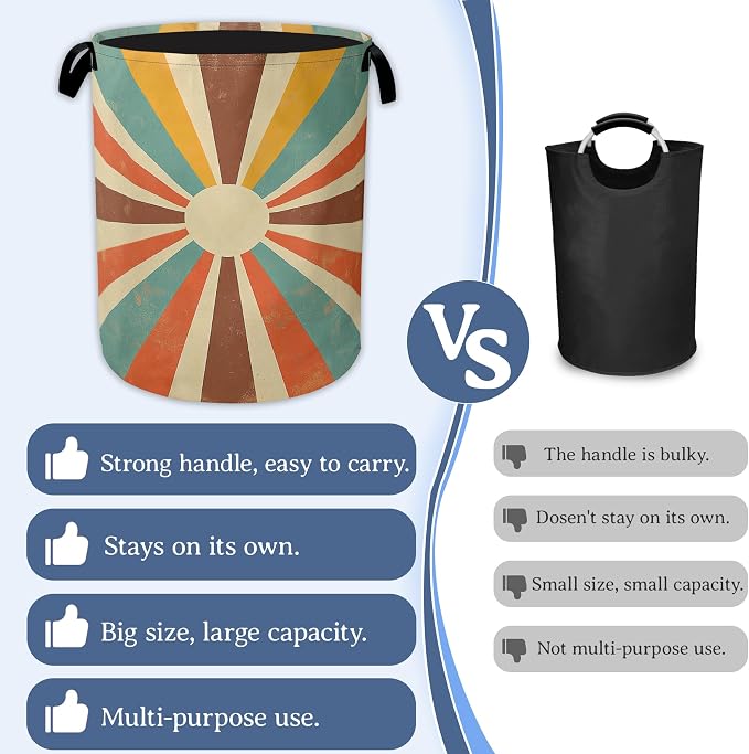 Vintage Sun Laundry Hamper - Image 3