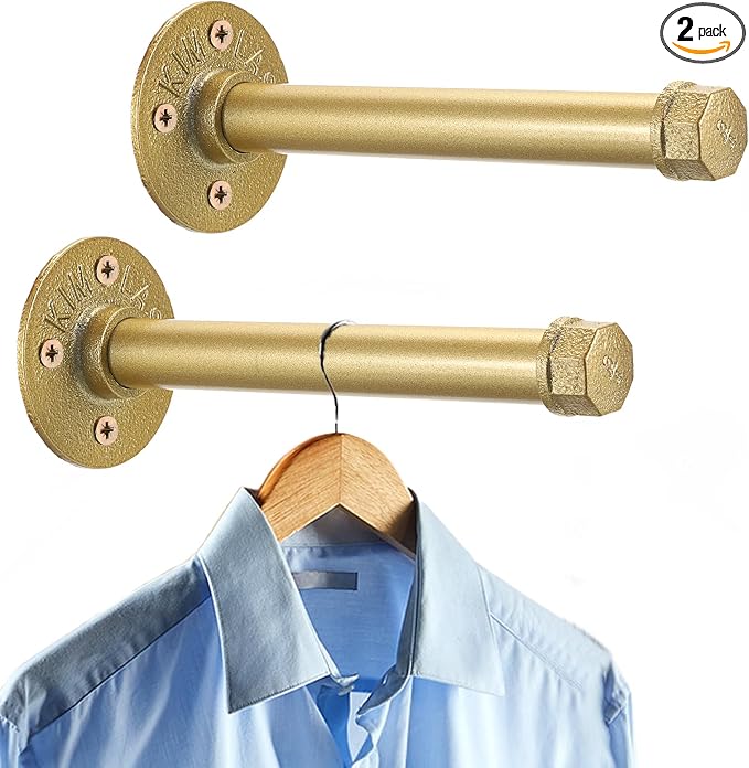 Sumnacon 2 Pcs 8 Inch Industrial Pipe Clothes Bar by Sumnacon