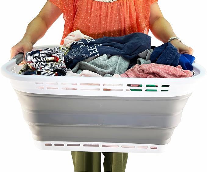 SAMMART 42L Collapsible Plastic Laundry Hamper/Basket - Image 6