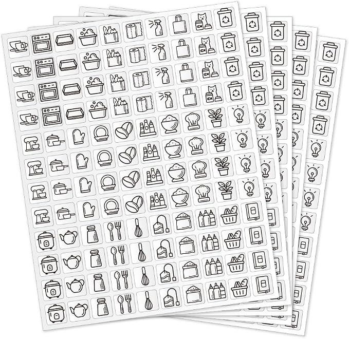 600 Pcs Light Switch Sticker Labels, 30 Designs Transparent Switch ID Stickers by GOMAKERER
