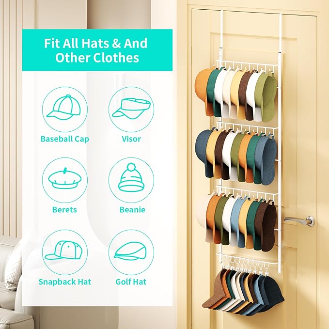 HapiRm Over Door Hat Organizer - Image 3