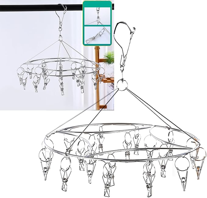 Clothes Drying Racks Clip Hangers, Clothes Drying Hanger Stainless Steel Multi - Image 3