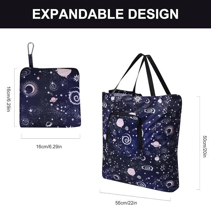 2 Pack Travel Laundry Bag with Handle and Drawstring, Expandable Foldable Dirty - Image 3