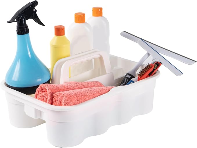 Matthew 3 Pack Large Plastic Tote Tool & Deluxe Supply Cleaning Caddy w/Handle - Image 3