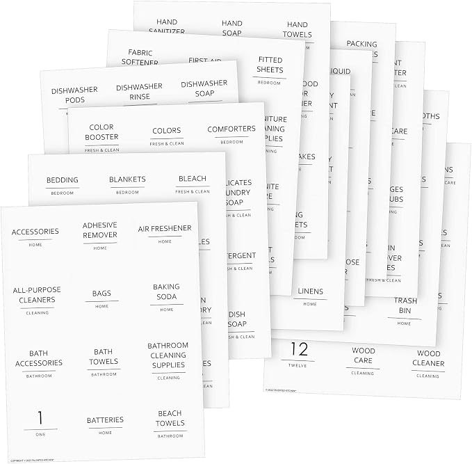 Talented Kitchen 144 Minimalist Laundry Room Labels - Image 9